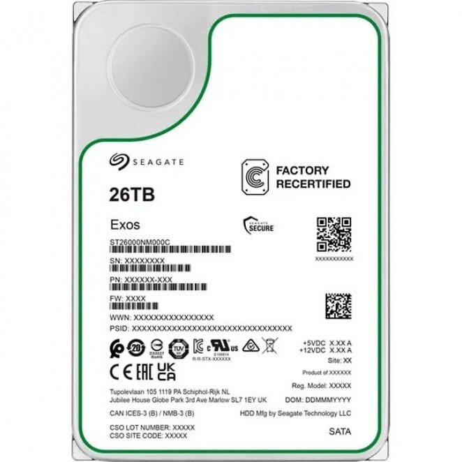 Seagate Exos 26 TB, generalüberholt