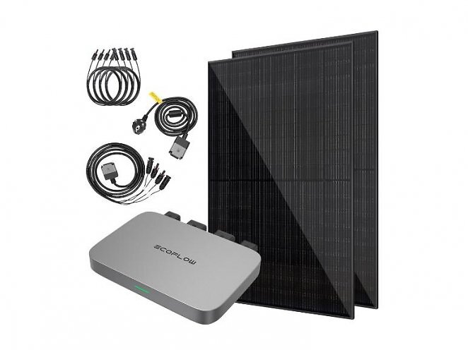 Balkonkraftwerk ECOFLOW 860 Wp / 800 W, WiFi, Bifaziale Solarmodule