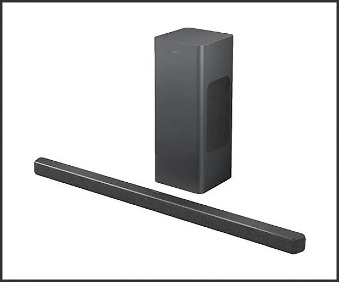 PHILIPS TAB 5309/10, Soundbar mit kabellosem Subwoofer, Dunkelgrau