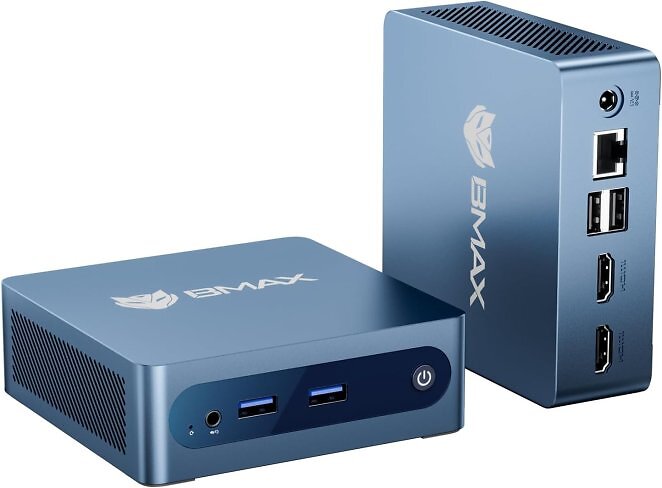 BMAX Mini PC Intel Celeron J3355 mit Win 11 Home, 6GB LPDDR3 + 128GB eMMC Mini Desktop Computer
