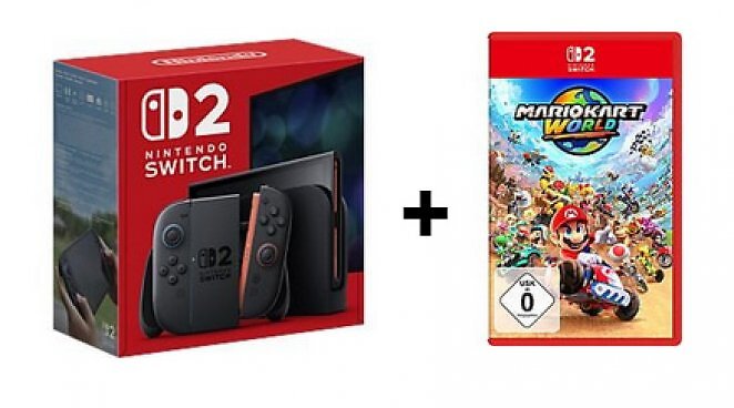 NINTENDO Switch 2 Spielekonsole Schwarz inklusive Mario Kart World