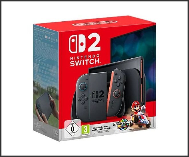 Nintendo Switch 2 mit Mario Kart World in Kombination mit Mobilfunktarif von Blau