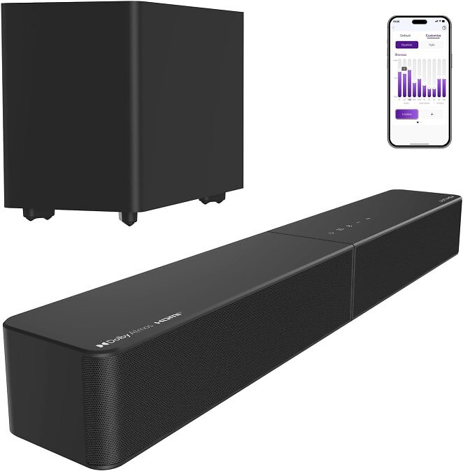 ULTIMEA 2.1 Soundbar mit kabellosem Subwoofer, Dolby Atmos