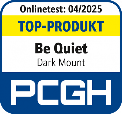 Auszeichnung für die Be Quiet Dark Mount als Top-Produkt im Online-Test (April 2025) durch PCGH. - 2025/04/PCGH_Wertungsaward_online_Be-Quiet_0425-pcgh.png