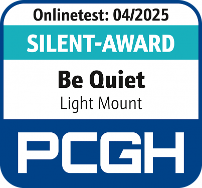 Gesamtnote des Be Quiet Light Mount: 1,36. - 2025/04/PCGH_Wertungsaward_online_Be-Quiet_0425_Light-Mount-pcgh.png
