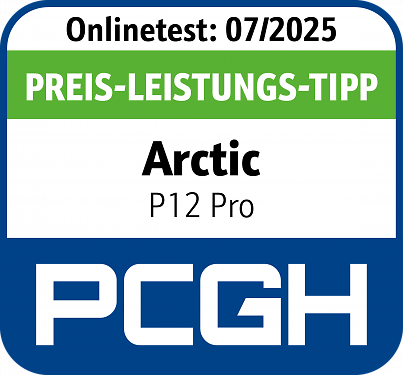 Preis-Leistungs-Tipp für den Arctic P12-Pro-Lüfter im Onlinetest (Juli, 2025) - 2025/07/PCGH_Award_PREISLEISTUNG_Arctic_2507_online-pcgh.png