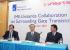 Prof. Kwong Dim-Lee, Executive Director des IME (links), Prof. Fujio Masuoka, Unisantis’ chief technology officer (Mitte) und Mr. Mounir Barakat, chief executive der Unisantis Group bei der Ankündigung der Zusammenarbeit.