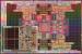 <strong>Intel Tukwila:</strong> Im direkten Größenvergleich ist unten links ein Core-2-Duo-Prozessor "Conroe" eingeblendet (Bild: Forum.Beyond3d.com/Imageshack)
