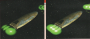 Links: Ohne Alpha Blending sind hässliche Klötze am Auspuff zu sehen. Rechts: So wirken die Raumschiff-Abgase richtig schön transparent.