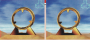 Links: Der Ring macht ohne trilinearen Filter optisch wenig her. Rechts: Mit aktiviertem Filter wird die Ansicht stark verbessert.