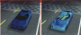 Links: Ohne Environment Mapping bleiben die Autoscheiben schwarz. Rechts: Mit eingeschaltetem Effekt spiegeln sich Bäume auf dem Wagen.
