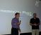 Nvidia-Veranstaltung: Nvidia Roy Taylor (links) stellt Torsten Reil, CEO von <strong>Backbreaker</strong>-Produzent Natural Motion, vor.
