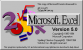 Microsoft Excel 5.0 Startbildschirm