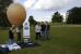 Beim ersten Testflug wird eine Drachenschnur verwendet, um den Ballon wieder zurückholen zu können.