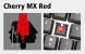 Cherry MX RED: Typ: Linear / Akustisches Feedback: Nein / Auslöseweg: 2 mm / Anschlagsweg: 4 mm / Aktivierungsdruck: 45 g / Eigenschaften: Rote Cherry-Schalter haben den geringsten Aktivierungsdruck. Der ist vor allem bei Spielern beliebt, beim Tippen wird oft eine höhere Druckkraft bevorzugt.