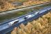 Drei Mercedes-Benz Actros Highway Pilot Connect fahren in Platoon-Formation