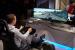 Samsung auf der Dreamhack Leipzig: Der CH49G90 im doppelten Full-HD-Format (32:9) eignet sich vor allem für Rennsimulationen, wie der Hersteller unter Beweis stellte.