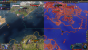 Variable Rate Shading in Civilization 6: Tier 2 (links an, rechts die Präzisionsdarstellung; blau = 2×2, rot = 1×1)