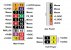 Belegung der Stecker eines ATX-1.3-Netzteils (der 4-polige „P4“-Stecker ist anders belegt als die 4 Zusatz-Pins eines ATX-24-Pin-Steckers und kann [auch mechanisch] nicht dafür verwendet werden)