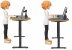 Die ideale Haltung beim Arbeiten und Spielen im Stehen (Leetdesk mit Classic-Tischplatte (links) und Pro-Tischplatte (rechts)