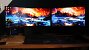 LG UltraGear OLED 34GS95QE-B (links) im Vergleich mit einem 27 Zoll-IPS-Panel
