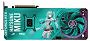 Die Rückseite der Asus Geforce RTX 5080 ROG Astral Hatsune Miku Edition.