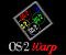Logo von OS/2 Warp, der späteren Weiterentwicklung von IBMs und Microsofts gemeinsam begonnenem Betriebssystem.