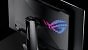 Die Rückseite des Asus PG32UCDM3 - mit beleuchtetem ROG-Logo.