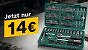 <strong>130-teiliges Set nur 14€:</strong> Ratsche, Schraubendreher, Bits im Werkzeugkoffer - 10 Jahre Garantie