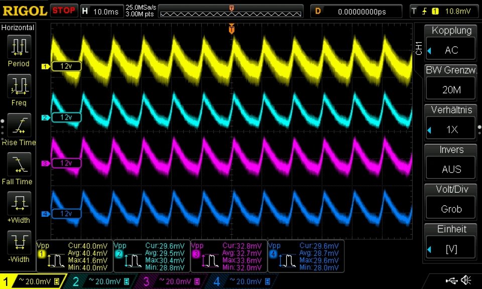 Seasonic PX-500 im Test: Restwelligkeit 12V