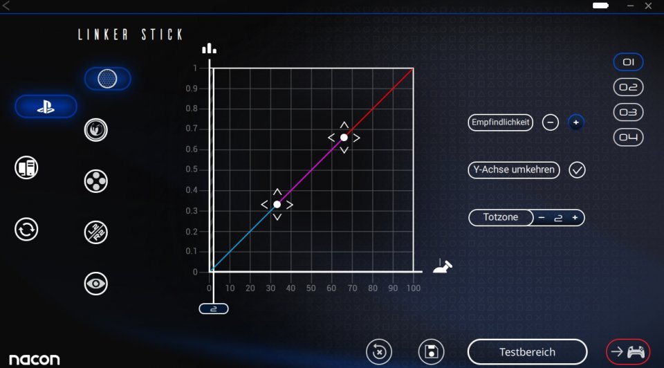 Nacon Revolution Unlimited Pro CoD Special Edition -&nbsp; Nacons Software erlaubt das Fine-Tuning der Sticks
