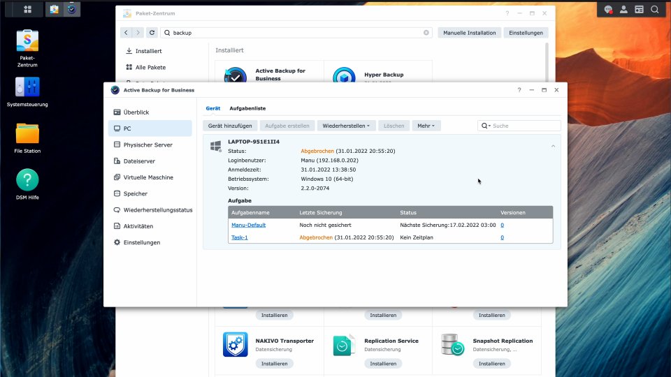 Synology Active Backup for Business