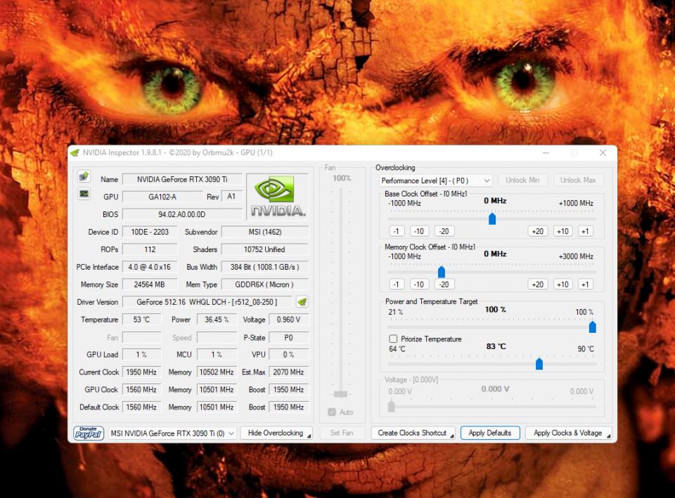 Geforce RTX 3090 Ti: nSpector Overview
