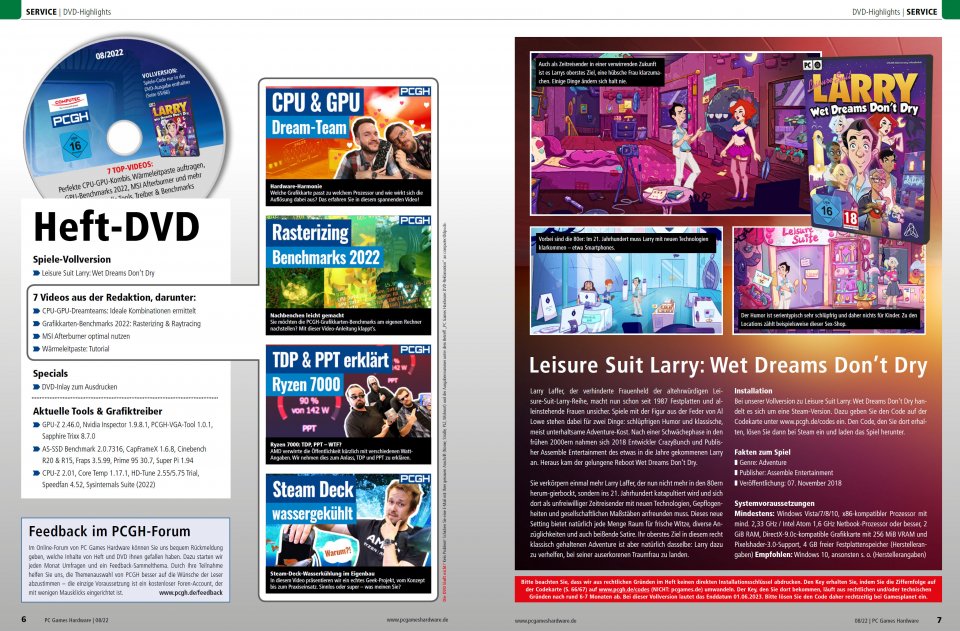 <strong>DVD-Vollversion:</strong>&nbsp;'Leisure Suit Larry: Wet Dreams Don't Dry'