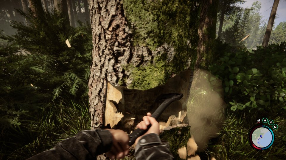 Sons of the Forest - Early Access - sehr cool sind die Animationen und die hohe Dynamik beim Ressourcensammeln sowie Crafting.