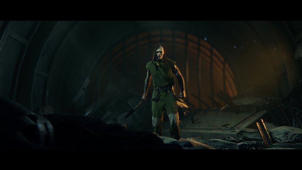 Warhammer 40K Darktide bietet eine generell sehr gefällige Performance mit der RTX 4070 und zeigt nur wenig auffällige DLSS-3.0-Nebeneffekte. Hier der Beginn unserer Testszene aus dem Tutorial, die sich dank Scripting gut reproduzieren lässt.
