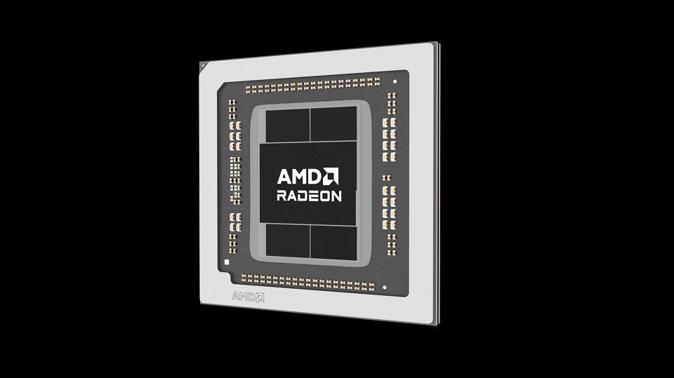 AMD Radeon RX 7800 XT: Navi 32, das erste Package mit vier MCDs rund um den GCD.