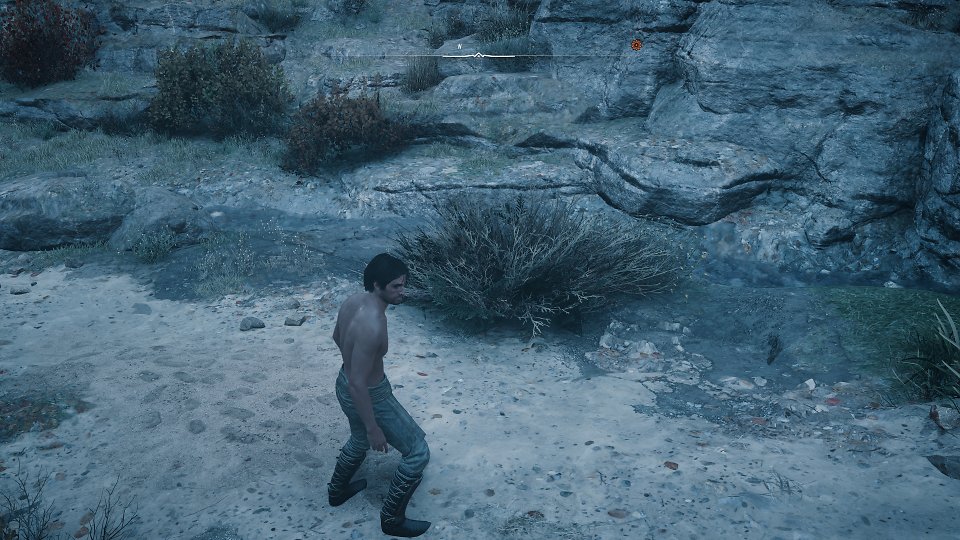 Assassin's Creed Mirage - Inkohärente wirkende Texturdarstellung (MIP-Stufen, anisotrope Filterung) bei den Bodentexturen. Geringer Tessellationsgrad für das Displacement Mapping.
