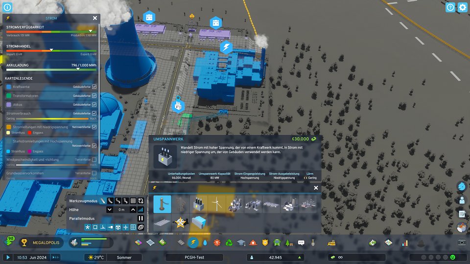 Die Versorgungs-Netze in Cities Skylines 2 sind komplexer als im Vorgänger. Das stellt nicht nur Neulinge vor eine Herausforderung. Zum Glück gibt es für jedes Bau-Menü genügend Infos.