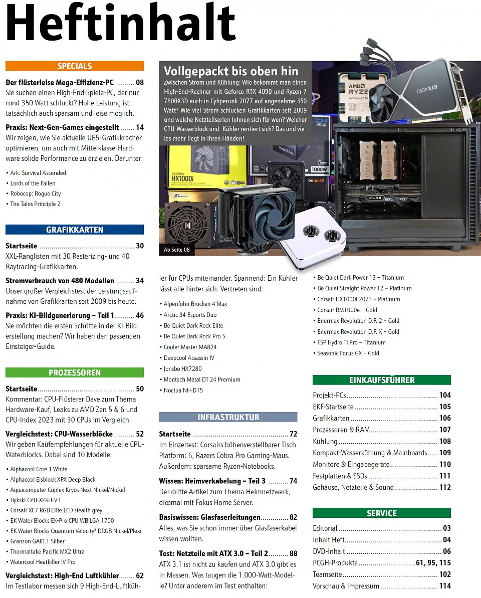 In unserem <strong>Inhaltsverzeichnis </strong>sind alle größeren Themen und Artikel unseres Hefts übersichtlich aufgelistet.