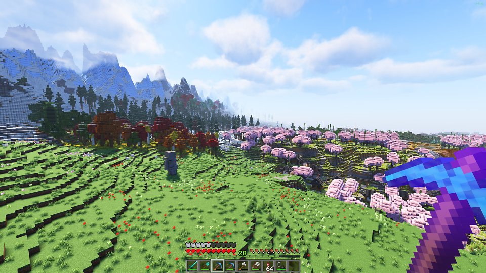 Mit den Weltgenerationszusätzen wie <a href='modrinth.com/mod/terralith/version/2.4.8'>Terralith</a> und <a href='modrinth.com/datapack/tectonic/version/2.1.2a'>Tectonic</a> (siehe Fabric-Liste auf der ersten Seite) lassen sich beeindruckende, frische Welten erstellen.