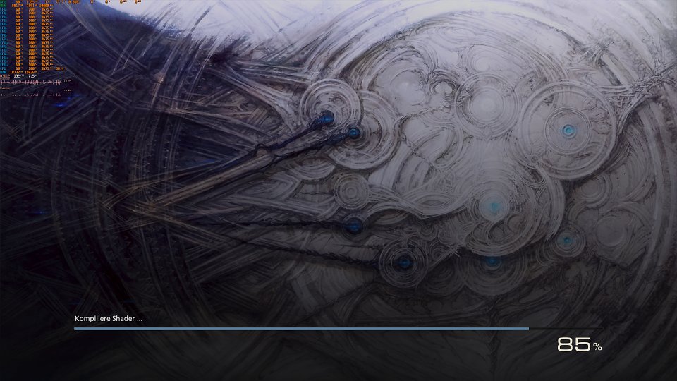 Final Fantasy 16 PC: Beim ersten Spielstart wird ein Shader-Compiling vorgenommen, das alle CPU-Kerne ausnutzt und (dennoch) einige Minuten in Anspruch nimmt. Der Lohn sind tadellos Frametimes.