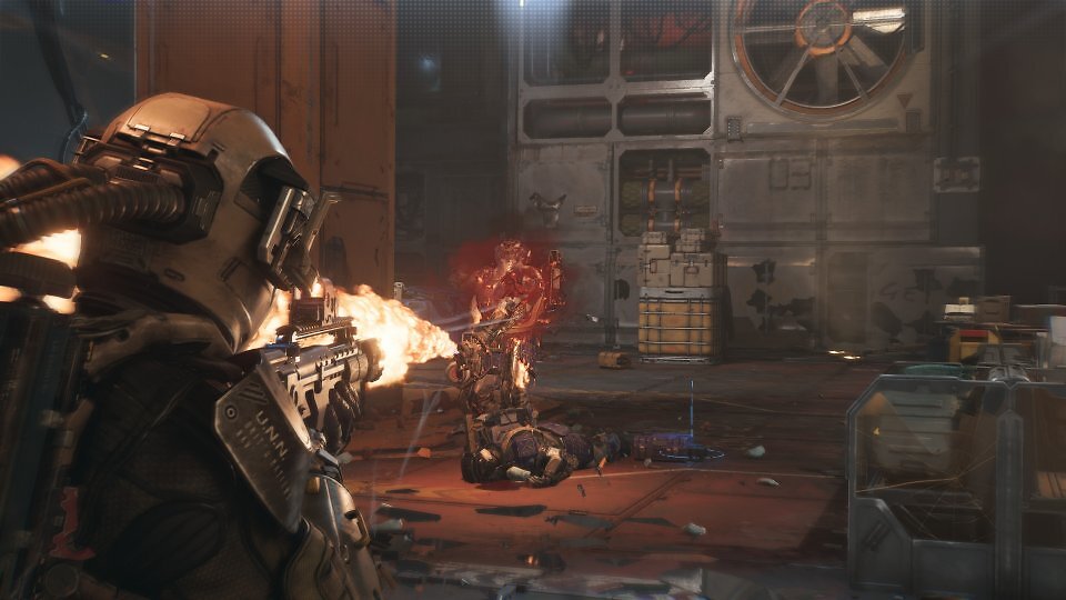 Die Schießereien sind sehr spektakulär. Die gesamte Szenerie geht dabei zu Bruch, es können diverse Umgebungseffekte ausgenutzt werden - und besonders cool: Je nach Schwerkraftsituation ändern sich Gameplay-Umstände, Audio-Abmischung, die Effekte und Physik-Simulation, auch jene für umherfliegende Bruchstücke.