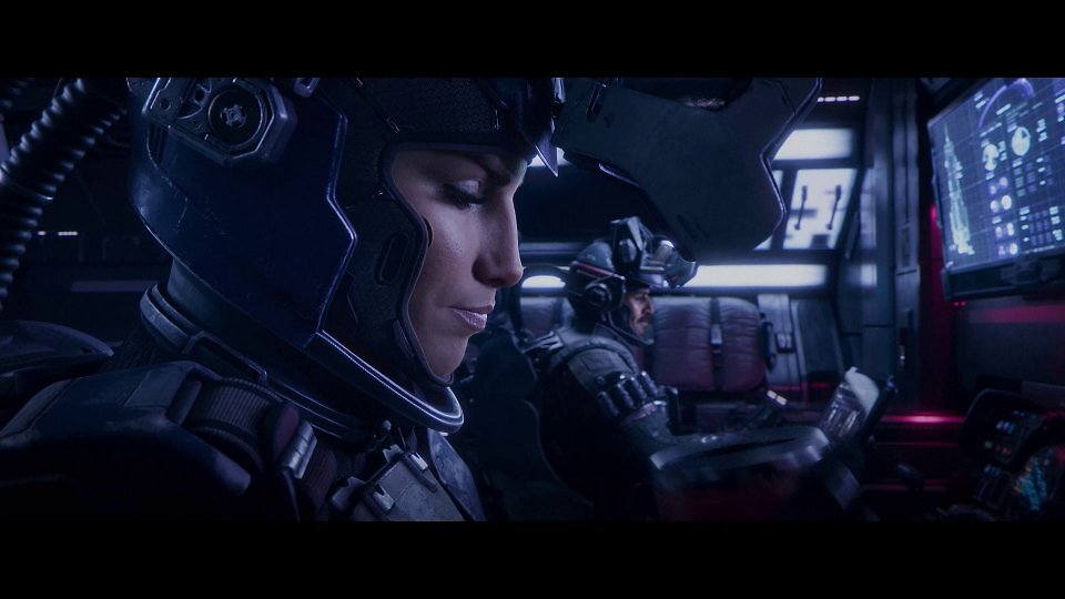 Wie in der Serie - und natürlich in der geistigen Vorlage Mass Effect - bekommen Sie bald nach Spielstart Ihr eigenes Schiff. In Hard Sci-Fi-Variante; Turn and Burn inklusive.<br><br>In dieser Sequenz aus dem Trailer sehen Sie eine weibliche Protagonistin (Ihr Zwilling ist in diesen Fall ebenfalls weiblich, die Synchronsprecher sind obendrein die selben, lediglich mit verstellter Stimme und leicht abweichender Persönlichkeit). Auf dem Platz daneben ist unser Pilot und Gefährte Zafar.<br><br>Die Protagonistin hat offenkundig außerdem den Belter-Hintergrund. Sie überragt ihre irdischen und marsianischen Begleiter deutlich.