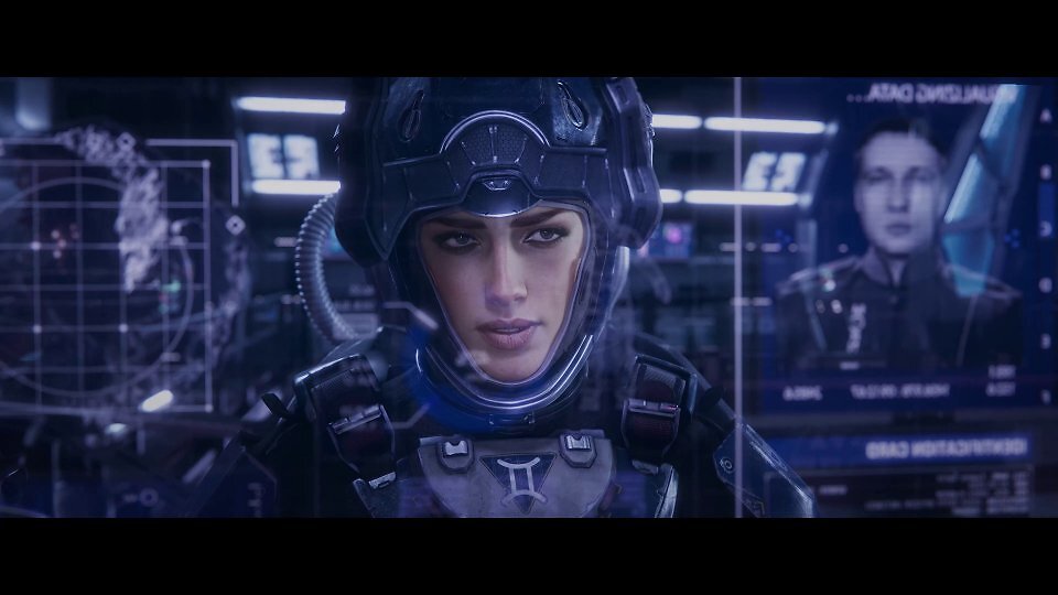 Die für ein Rollenspiel im Mass-Effect-Style und mit Schwerpunkt auf Story und den Charakteren offenkundig sehr wichtige Gesichtsdarstellung und Mimik ist bereits zum frühen Pre-Alpha-Stadium überzeugend. Ein wenig Feinschliff ist hier und dort allerdings noch von Nöten. Hier sehen Sie Fem-Shep... eine weibliche Protagonistin.