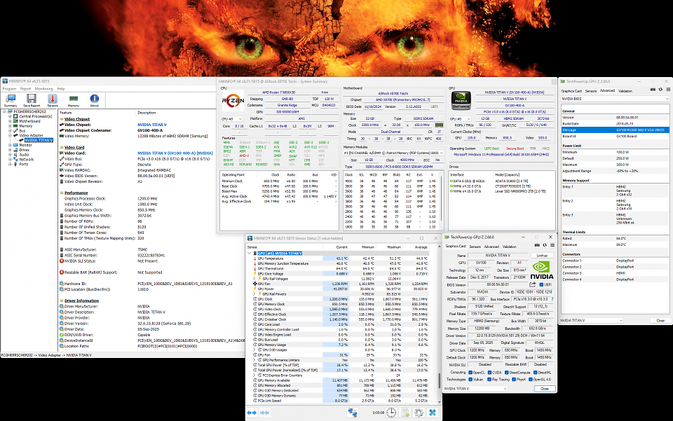 Nvidia Titan V GV100 Re-Test 2025: Full Spec Overview