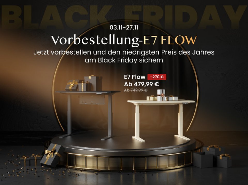 Flexispot E7 Flow: Vorbestellen und sparen.