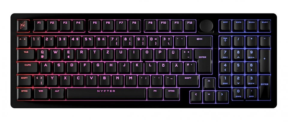 Tipp: Die <a href='www.mediamarkt.de/de/product/_nyfter-nyfboard-gen2-98percent-gaming-keyboard-142137208.html'>Nyfter Nyfboard Gen2 98%</a> ist mit vorgeschmierten Gateron GPro 2.0 Yellow Switches ausgestattet und bietet ein 98%-Layout mit sehenswerter RGB-Beleuchtung - jetzt 20 Euro günstiger.