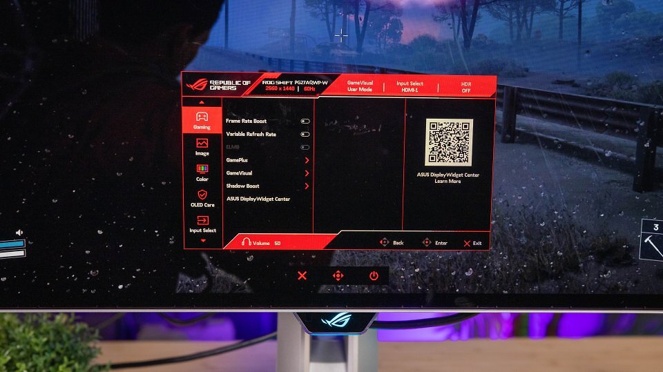 Das OSD ist übersichtlich gestaltet und gut zu navigieren. Auf Wunsch können Sie allerdings auch die Asus-Software Displaywidget Center nutzen und die gewünschten Einstellungen bequem per Maus vornehmen.