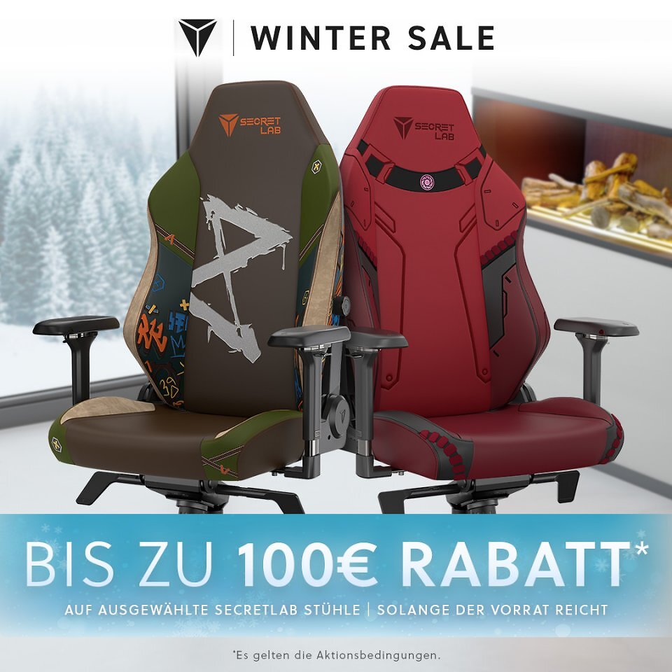 Wer den Titan Evo im Secretlab Winter Sale kauft, spart bis zu 100 Euro.
